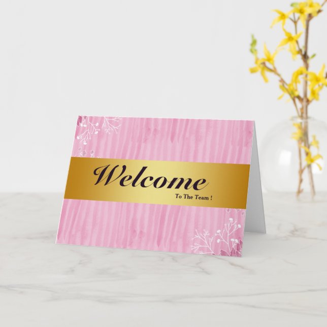 Willkommen bei der Minimal Gold Bladge Card des Te Karte (Gelbe Blume)