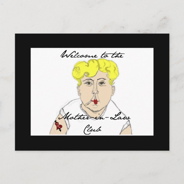 Willkommen bei der Mutter im Jurastudio Postkarte (Vorderseite)