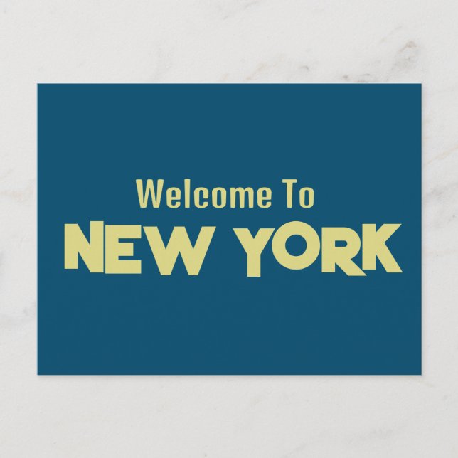 Willkommen bei der New York Postcard Postkarte (Vorderseite)