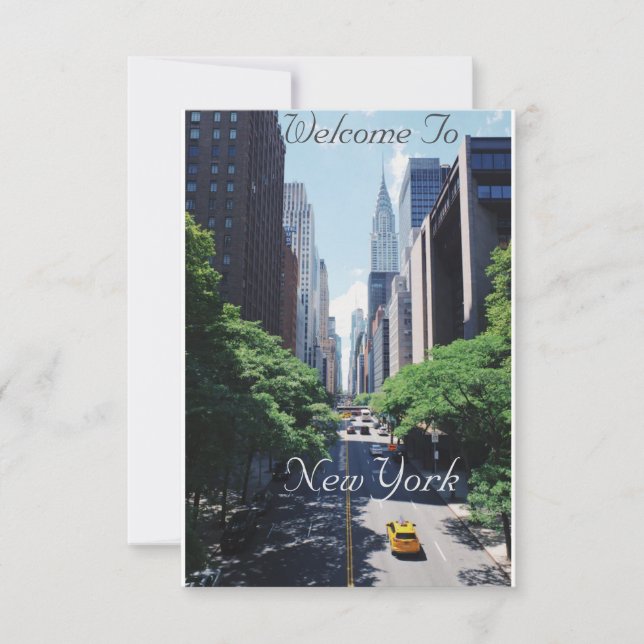 Willkommen bei der New York USA Post Card (Vorderseite)