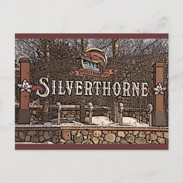 Willkommen bei der Postkarte von Silverthorne Colo (Vorderseite)