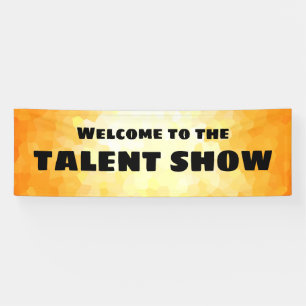 Willkommen bei der Talentshow Gelb und Orange Banner