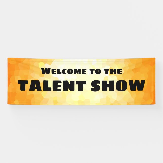 Willkommen bei der Talentshow Gelb und Orange Banner (Horizontal)