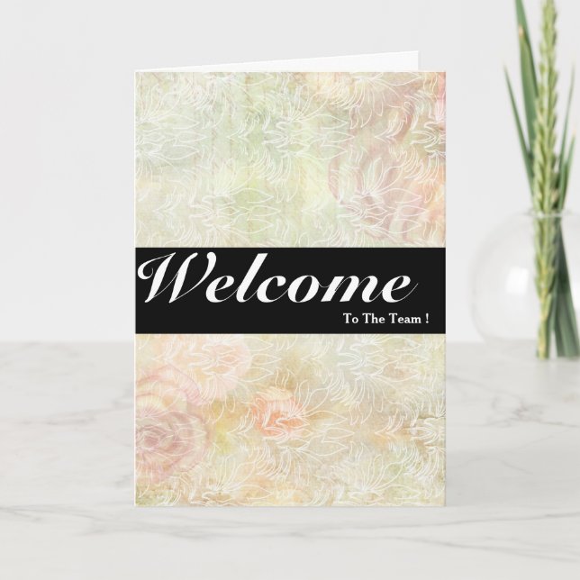 Willkommen bei der White Minimal Blue Abzeichen Ca Karte (Vorderseite)