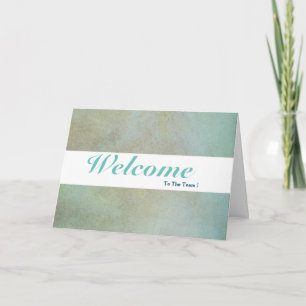 Willkommen bei der White Minimal Blue Abzeichen Ca Karte