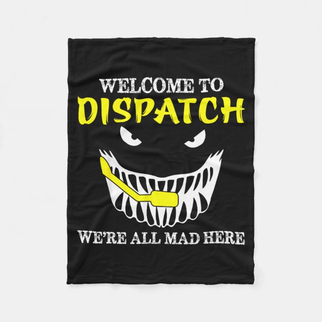Willkommen bei Dispatch Funny 911 Dispatch Hallowe Fleecedecke (Vorderseite)