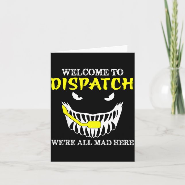 Willkommen bei Dispatch Funny 911 Dispatch Hallowe Karte (Vorderseite)