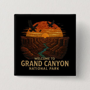 Willkommen bei Embroidery Grand Canyon National US Button