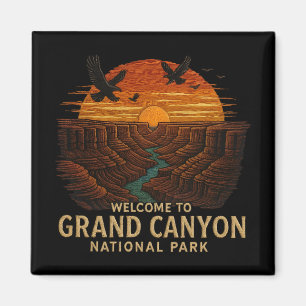 Willkommen bei Embroidery Grand Canyon National US Magnet