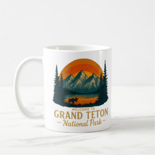Willkommen bei Embroidery Grand Teton National USA Kaffeetasse