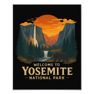 Willkommen bei Embroidery Yosemite National USA Fotodruck