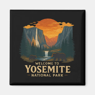 Willkommen bei Embroidery Yosemite National USA Magnet