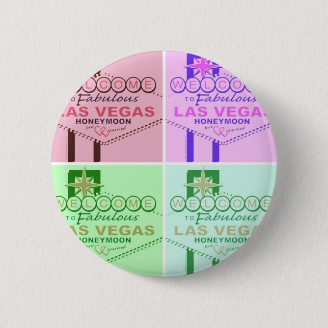 Willkommen bei Fabulous Las Vegas Honeymoon Button (Vorderseite)