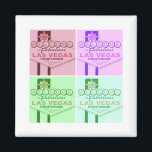 Willkommen bei Fabulous Las Vegas Honeymoon Magnet<br><div class="desc">Retro Vegas Willkommensdesign</div>