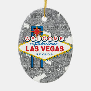 Willkommen bei Fabulous Las Vegas Keramik Ornament