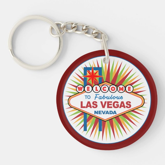 Willkommen bei Fabulous Las Vegas Nevada Schlüsselanhänger (Vorderseite)
