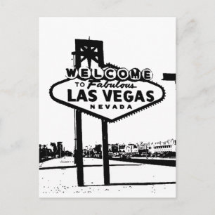 Willkommen bei Fabulous Las Vegas Vector Graphic Postkarte