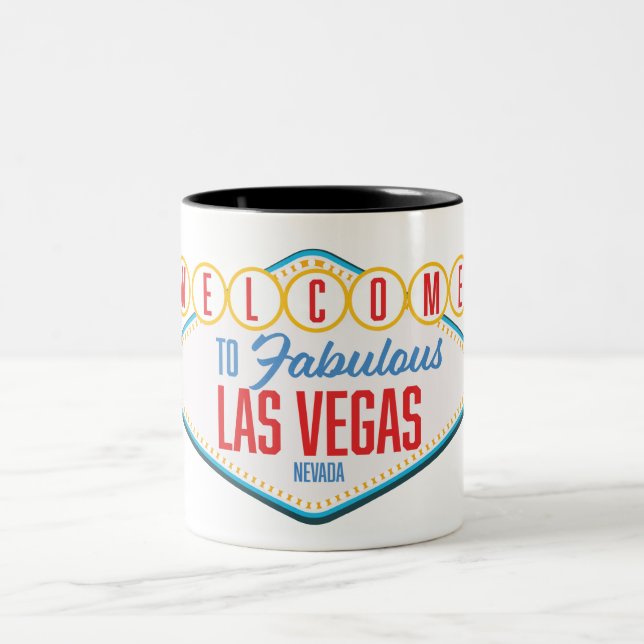 Willkommen bei Fabulous las vegas Zweifarbige Tasse (Mittel)