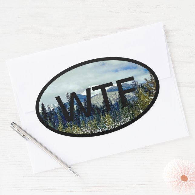 Willkommen bei Frasers Ovaler Aufkleber (Umschlag)