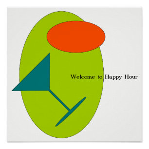 Willkommen bei Happy Hour Poster