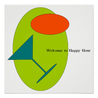 Willkommen bei Happy Hour Poster
