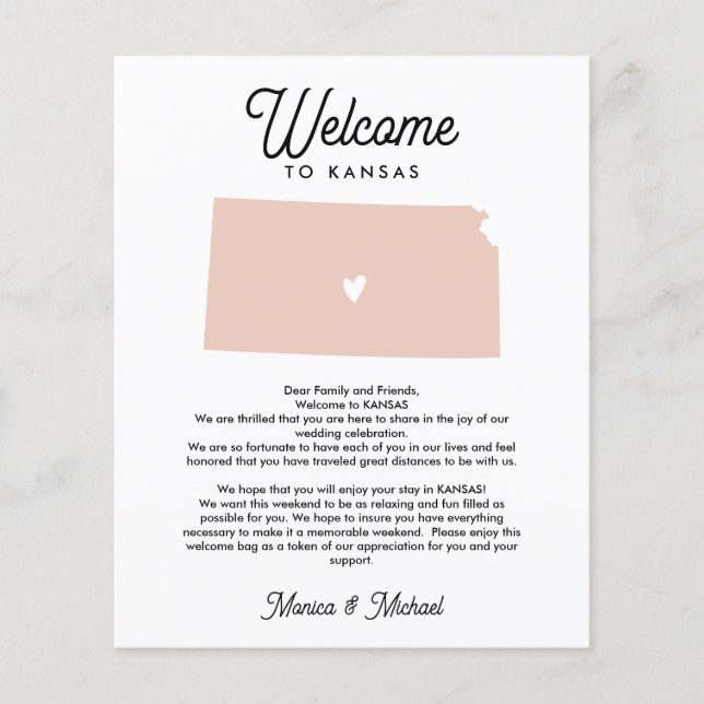 Willkommen bei KANSAS Letter & Itinerary JEDE FARB (Vorderseite)