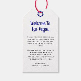 Willkommen bei Las Vegas Navy Blue Wedding Geschenkanhänger
