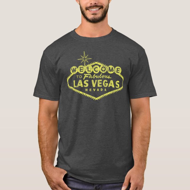 Willkommen bei Las Vegas Nevada Distressed Sign T-Shirt (Vorderseite)
