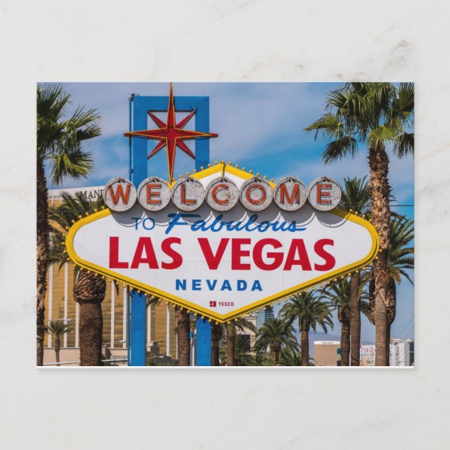 Willkommen bei Las Vegas Sign, Las Vegas, Nevada Postkarte (Vorderseite)