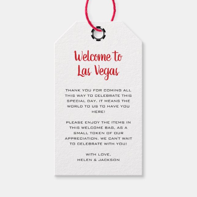 Willkommen bei Las Vegas Wedding Geschenkanhänger (Vorderseite)
