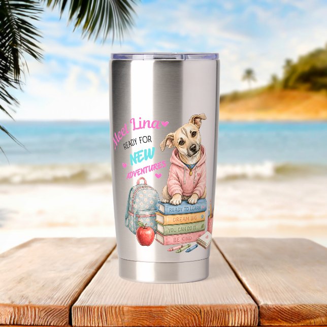 Willkommen bei Linas Schulabenteuern! Thermobecher (Strand (gedreht))