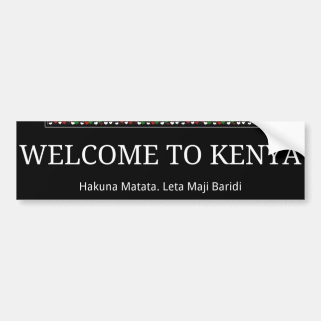 Willkommen bei Magical Kenya: Hakuna Matata Autoaufkleber (Vorne)