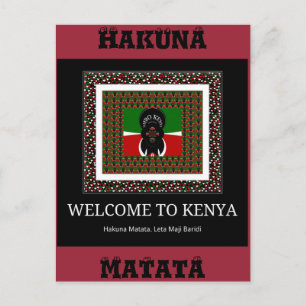 Willkommen bei Magical Kenya: Hakuna Matata Postkarte