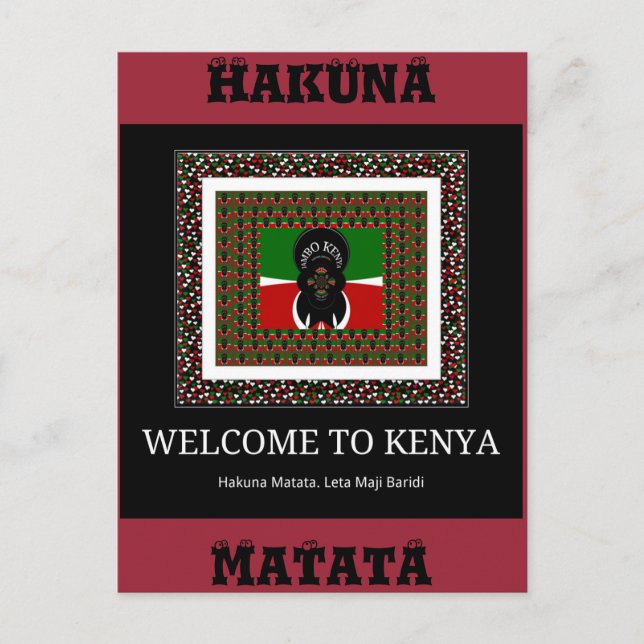 Willkommen bei Magical Kenya: Hakuna Matata Postkarte (Vorderseite)