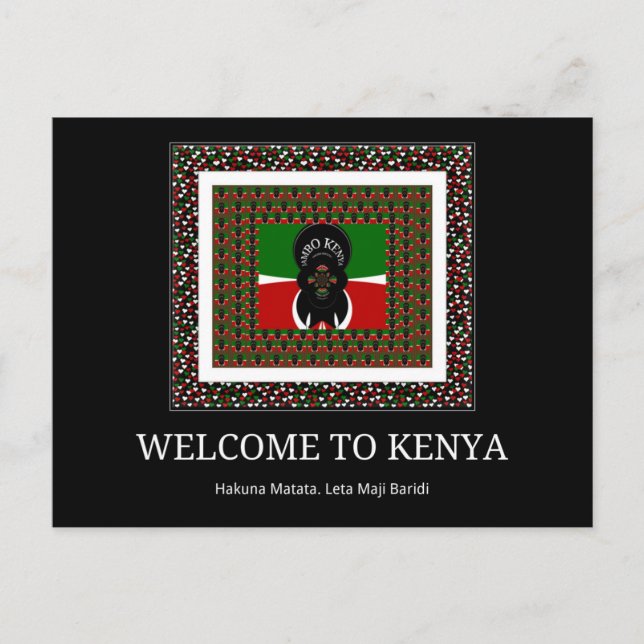 Willkommen bei Magical Kenya: Hakuna Matata Postkarte (Vorderseite)