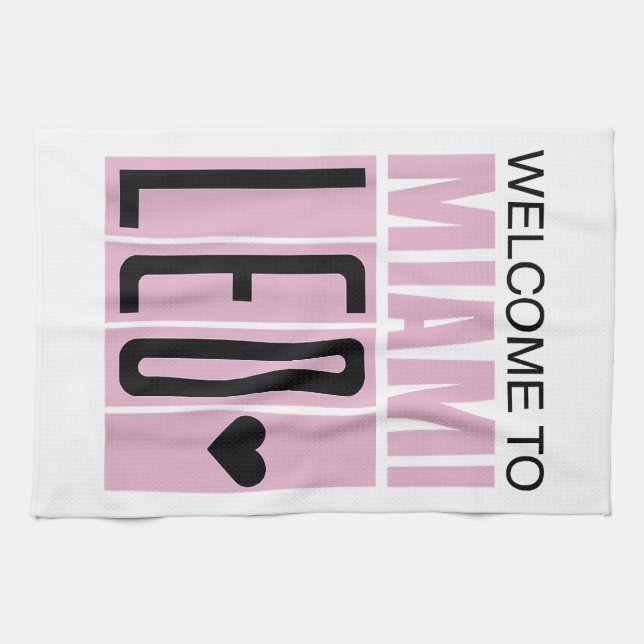 Willkommen bei Miami Leo 10 - GOAT Geschirrtuch (Horizontal)