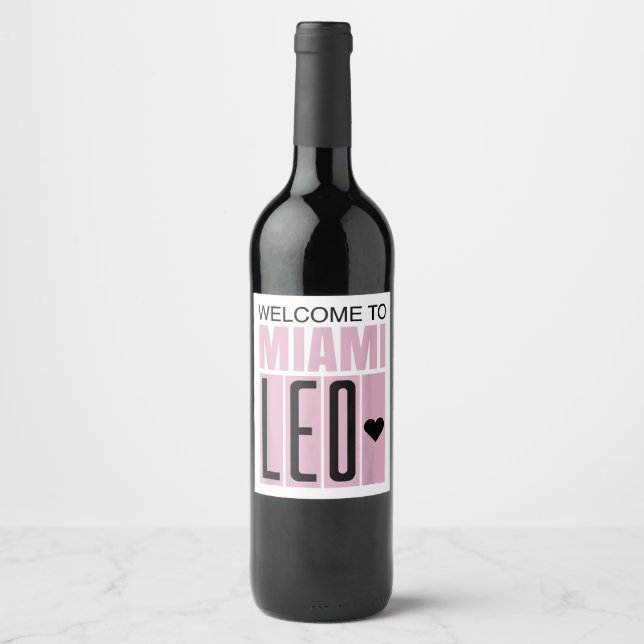 Willkommen bei Miami Leo 10 - GOAT Weinetikett (Vorderseite)
