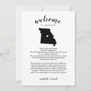 Willkommen bei Missouri Wedding Letter & Itinerary