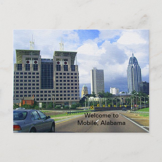 Willkommen bei Mobile, Alabama Postkarte (Vorderseite)