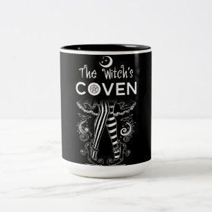 Willkommen bei My Coven Witch Legs Halloween Zweifarbige Tasse