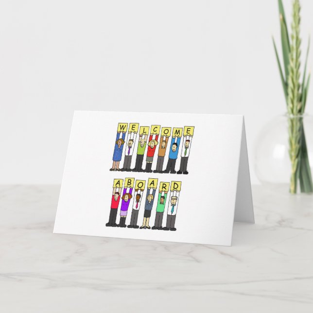 Willkommen bei neuen Mitarbeitern Karte (Vorderseite)