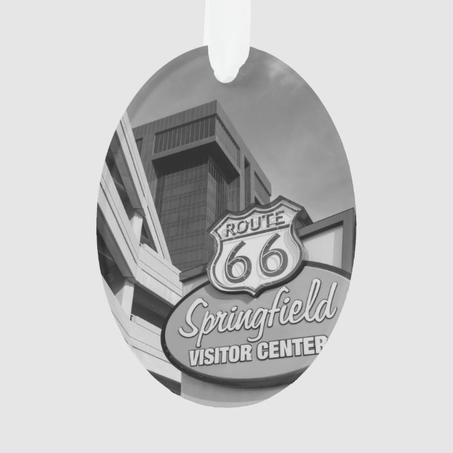 Willkommen bei Springfield Grayscale Ornament (Rückseite)