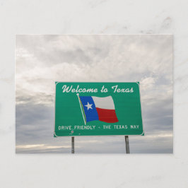 Willkommen bei Texas Sign - The Lone Star Staat Postkarte
