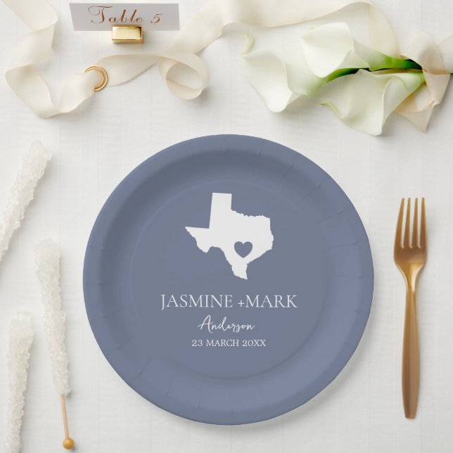 Willkommen bei Texas Wedding Party Custom Pappteller (Hochzeit)