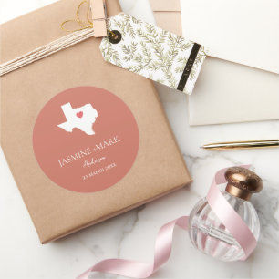 Willkommen bei Texas Wedding Party Custom Runder Aufkleber