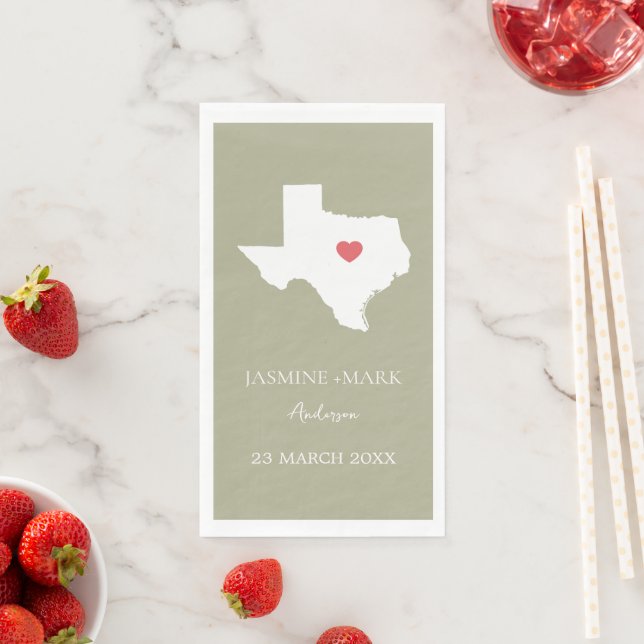 Willkommen bei Texas Wedding Party Custom  Serviette (Beispiel)