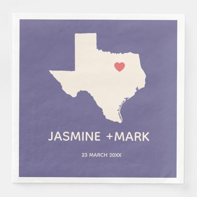 Willkommen bei Texas Wedding Party Custom Serviette (Vorderseite)
