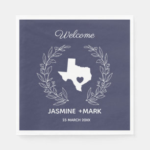 Willkommen bei Texas Wedding Party Custom Serviette