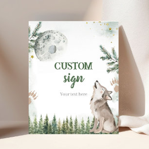Willkommen bei The Pack Forest Wolf Custom Sign Po Poster