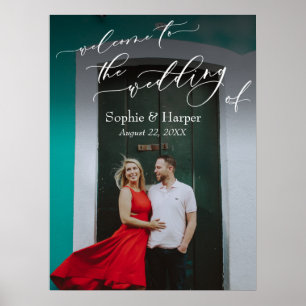 Willkommen bei The Wedding of Photo Sign Poster
